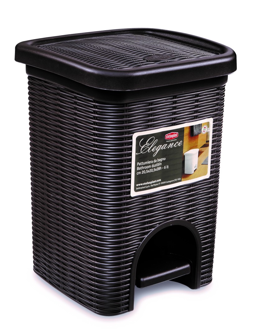 STEFANPLAST ELEGANCE BATHROOM DUSTBIN 6L - MOCHA