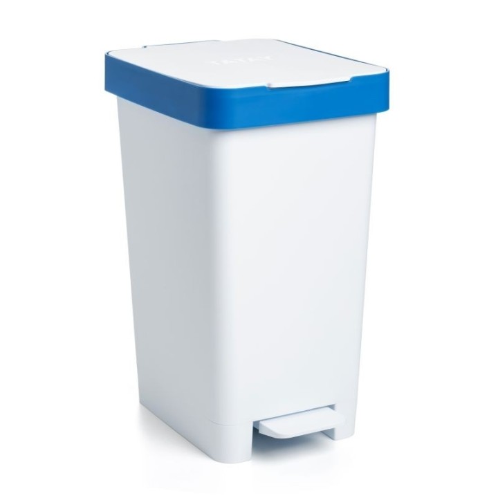 TATAY SMART PEDAL BIN 25L - WHITE/BLUE