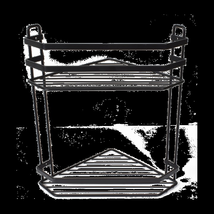 SHOWER CORNER RACK' 2T BLACK
