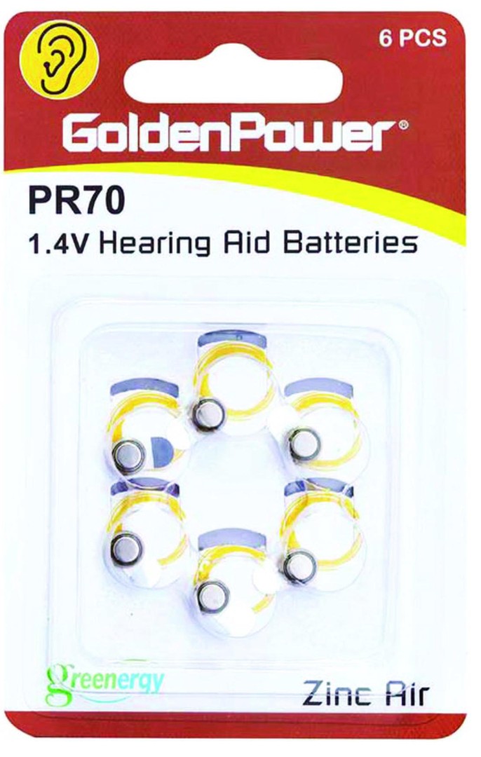 GOLDEN POWER 1.4V HEARING AID PR70