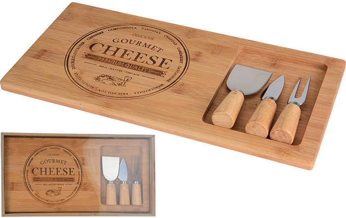 CHEESE BOARD BAMBOO 38X18.5X1.5CM