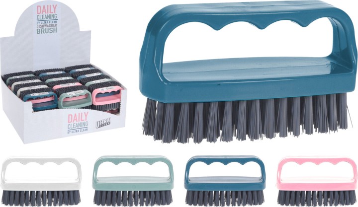 DISHWASH BRUSH PP 4 ASSORTED COLORS