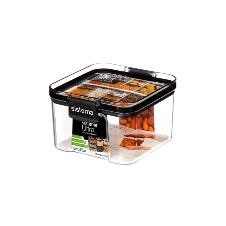 SISTEMA ULTRA TRITAN FOOD STORAGE SQAURE 460ML
