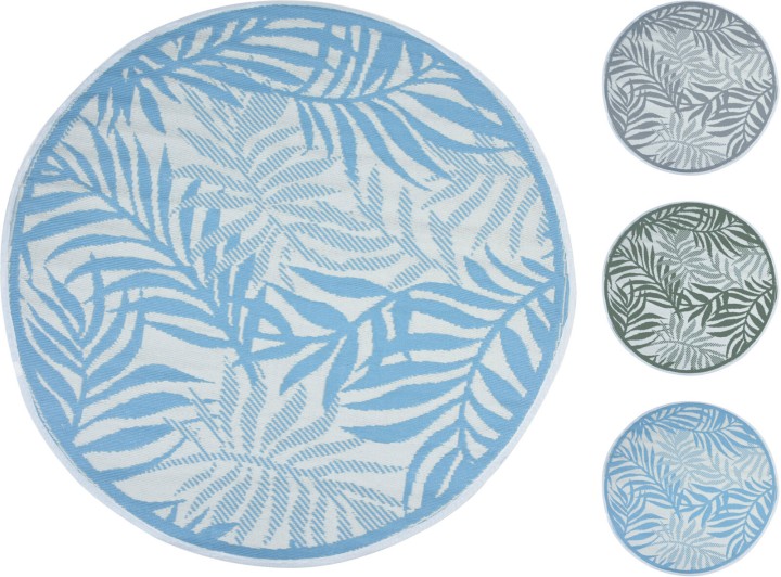 CAMPING FLOOR MAT PP ROUND 3 ASSORTED COLORS