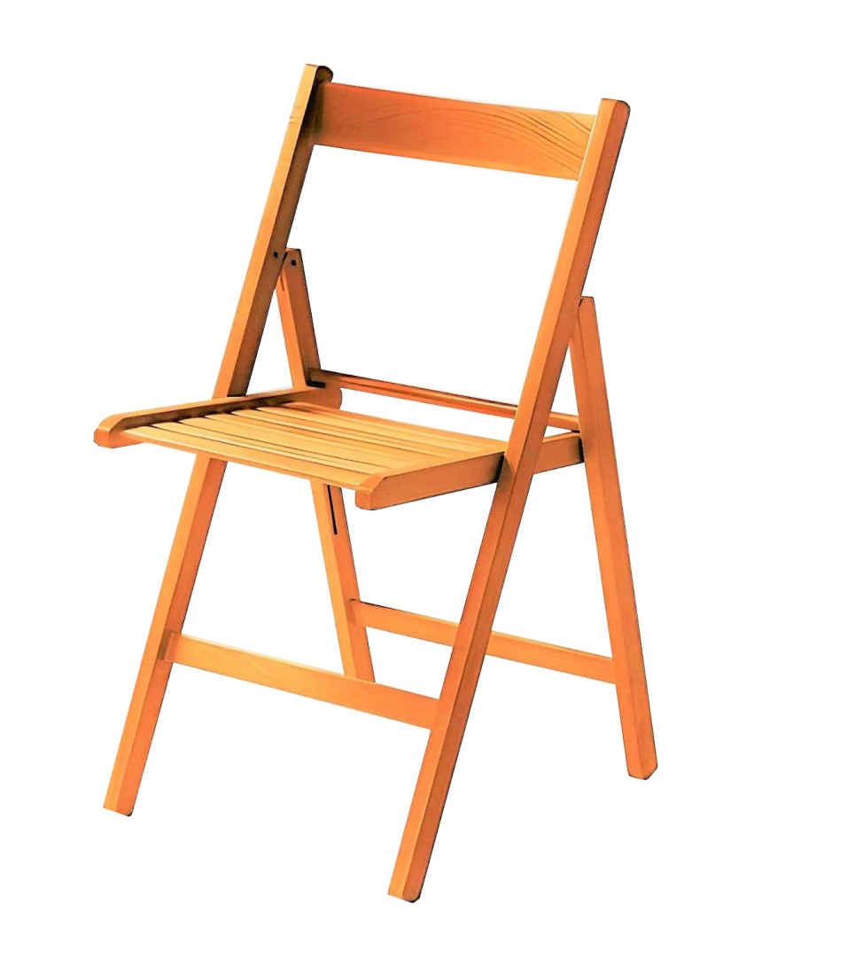 KIRA FOLDING CHAIR WOODEN - WALNUT