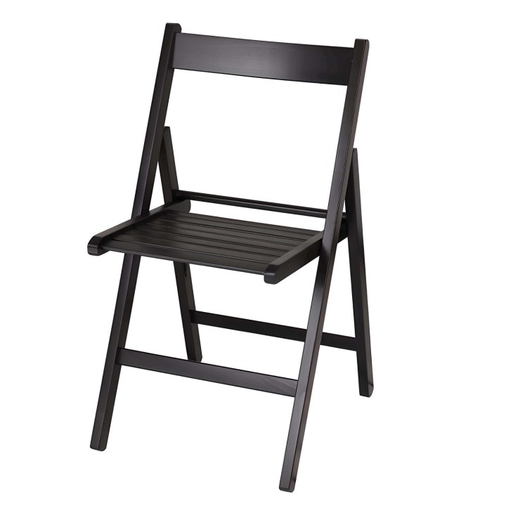 KIRA FOLDING CHAIR WOODEN - BLACK
