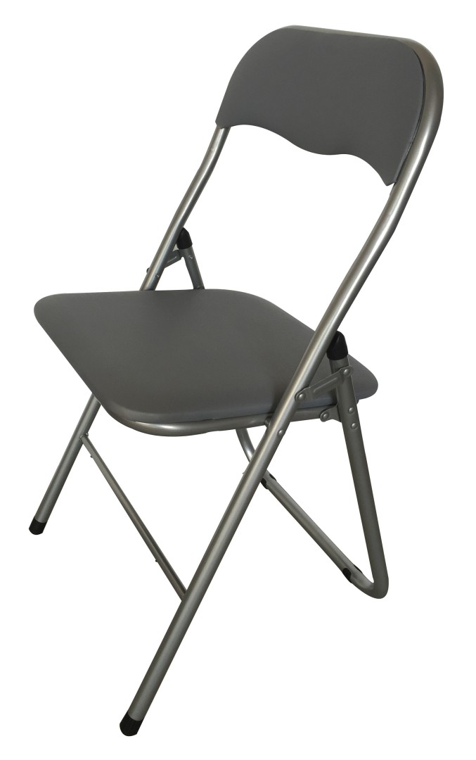 MONICA STEEL FOLDING CHAIR - GREY