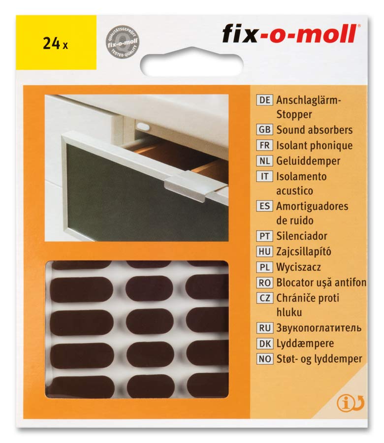 FIX-O-MOLL SOUND ABSORBER 24PCS 4MM BROWN