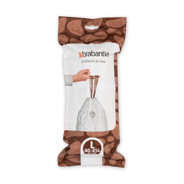 BRABANTIA PERFECTFIT BIN BAGS L 40L 20PCS