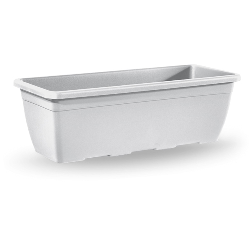 VECA PLASTIC POT RECTANGULAR 40X20X16CM WHITE
