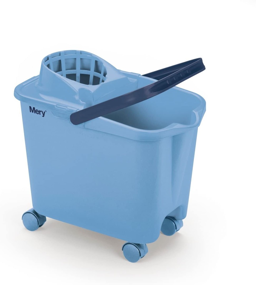 MERY BUCKET WITH WHEELS AND DRAINER 14L 3 ASSORTED COLORS