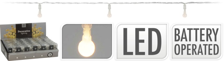 LED CHAIN WITH 10 WARM WHITE LED