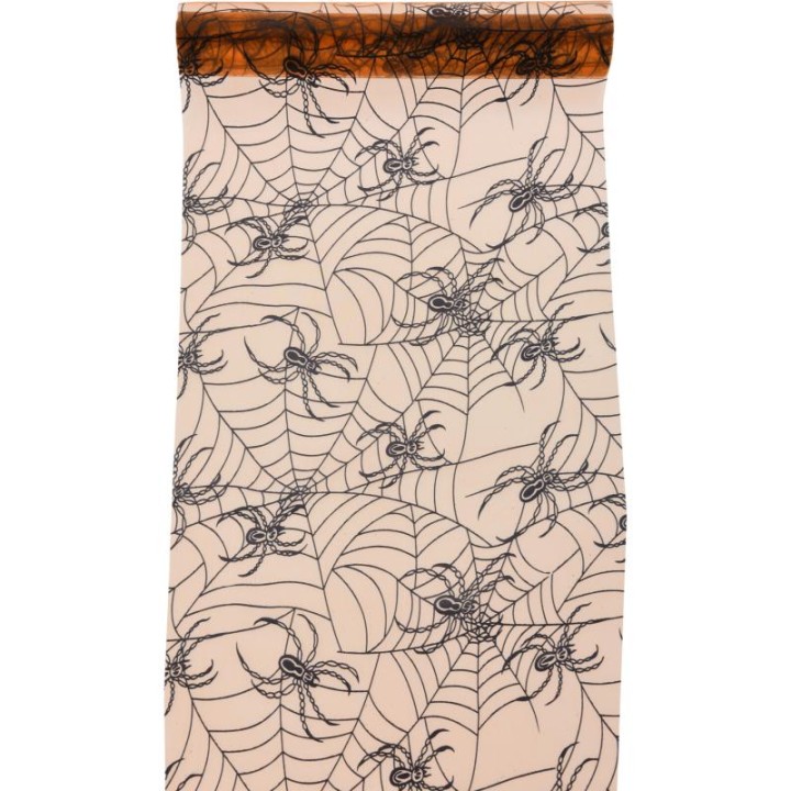 Decorative Organza Fabric With Spiders