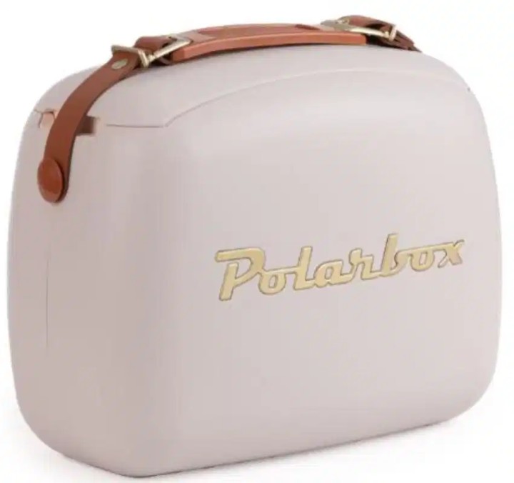 POLARBOX COOLER BAG 6L WITH LUNCHBOXES - PEARL - GOLD.Dimensions 33.2x18.5x25.3cm