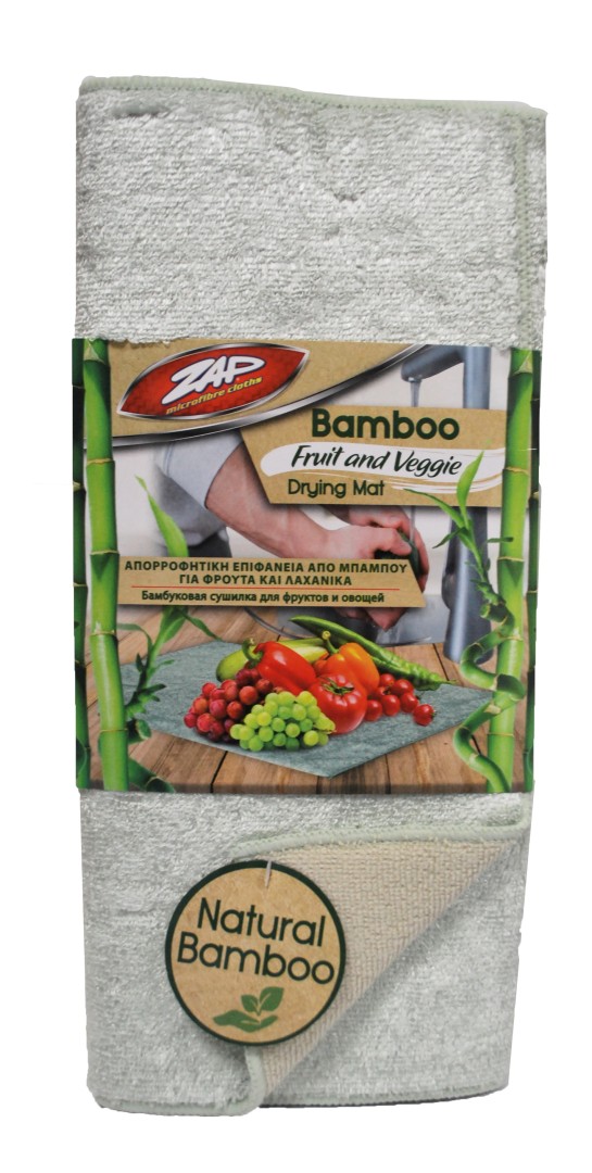 ZAP MICROFIBER DISH DRYING MAT BAMBOO