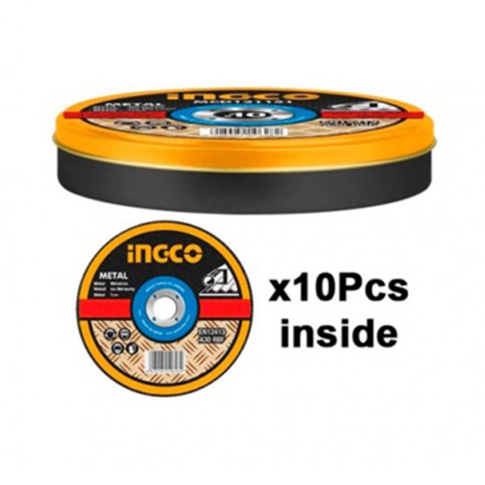 Ingco Mcd121155 Metal Cutting Discs 115Mm 10Pcs