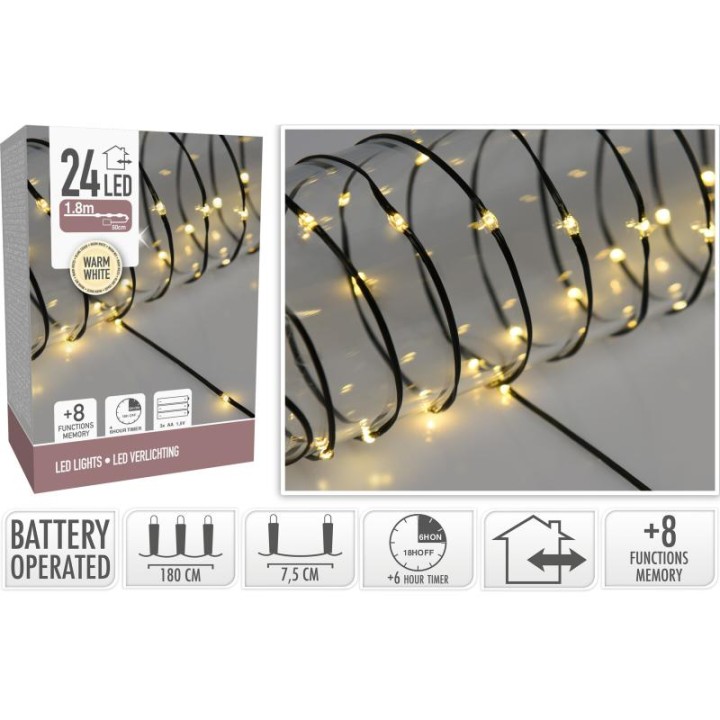 LED LIGHTS 24LED - WARM WHITE
