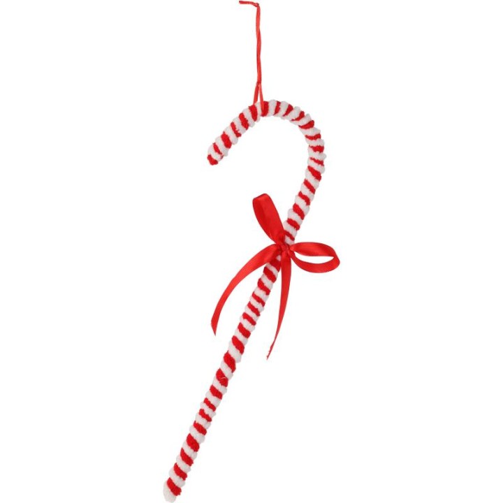 HANGING CANDY CANE WITH RIBBON 30.5CM