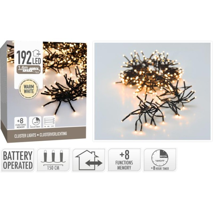CLUSTER LIGHTS 192LED - WARM WHITE