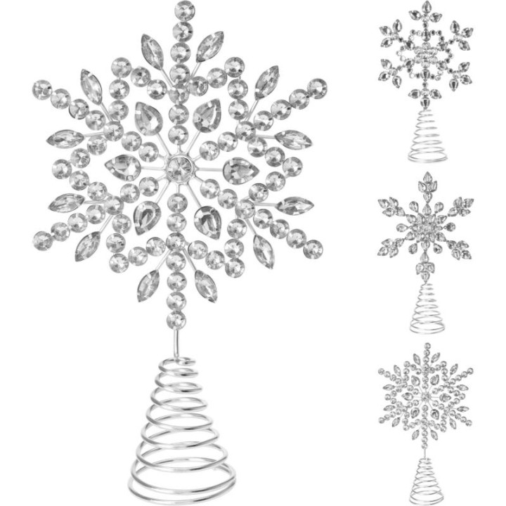 TREE TOP RHINESTONES 26CM SILVER - ASSORTED DESIGNS
