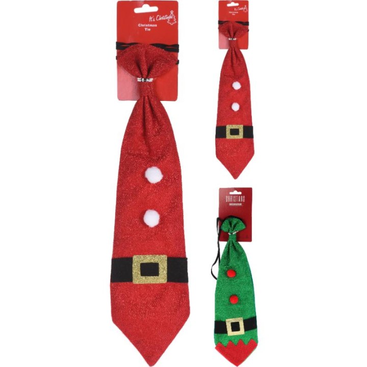 CHRISTMAS TIE 39CM - ASSORTED COLORS