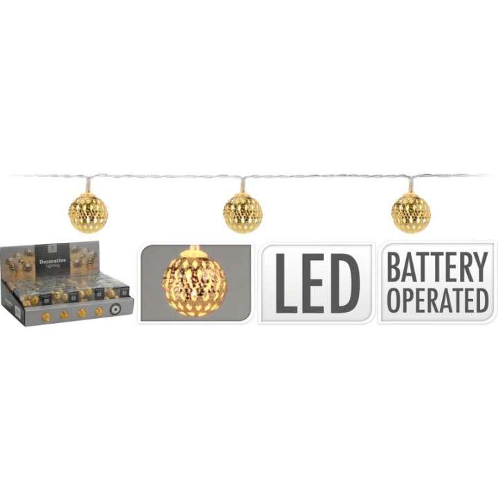 LED LIGHTS WITH METAL DECORATION