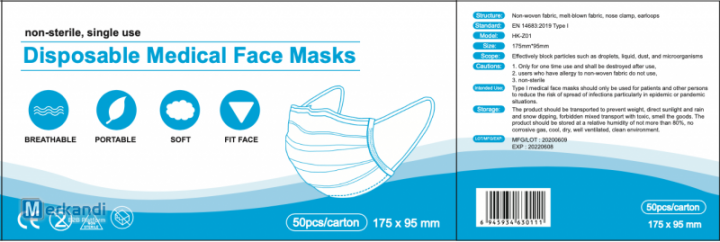 Disposable Medical Face Masks x50