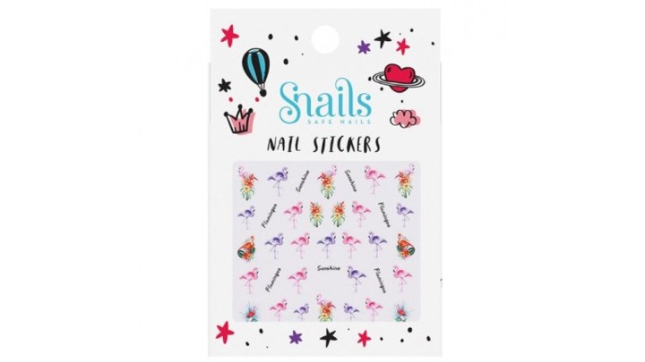 Snails Nail Stickers Flamingos