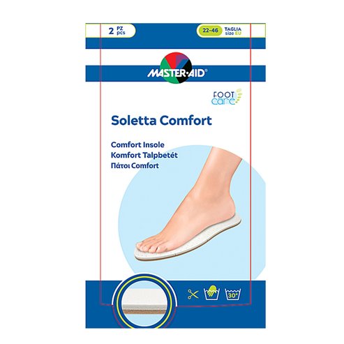 Master Aid Comfort Insole Double Layer Shock Absorbing Insoles One Size (No 22-46) 1 Pair