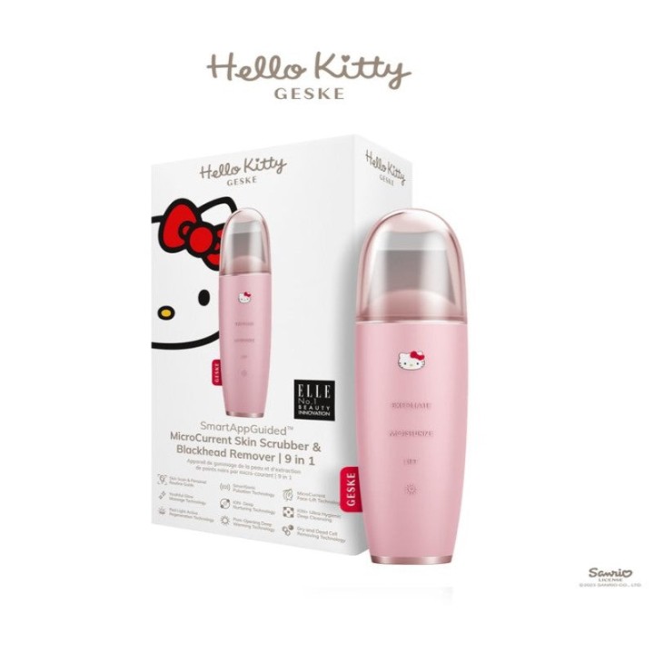Geske Hello Kitty Microcurrent Scrubber 9In1
