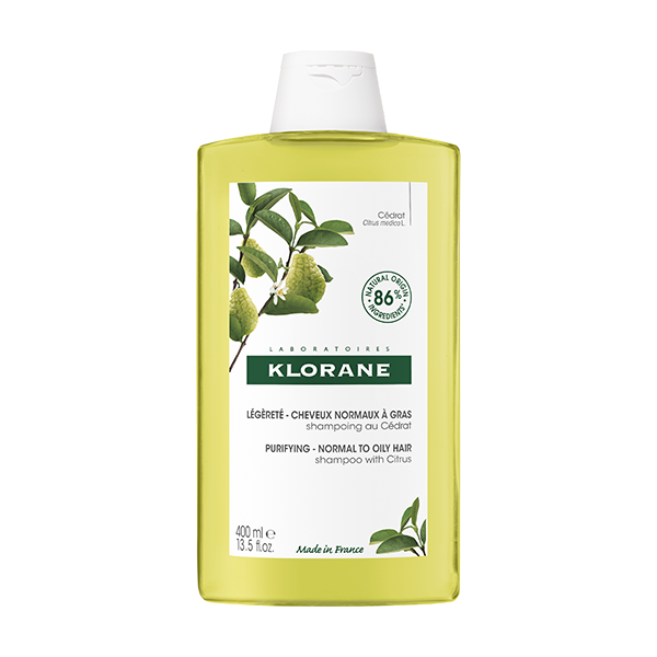 Klorane Citrus Pulp Shampoo Frequent Use Shampoo with Citrus Pulp & Vitamins, for All Hair Types, 400ml