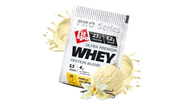 Whey Protein Blend Ultra Premium - Vanilla Ice Cream Flavour, 30gr