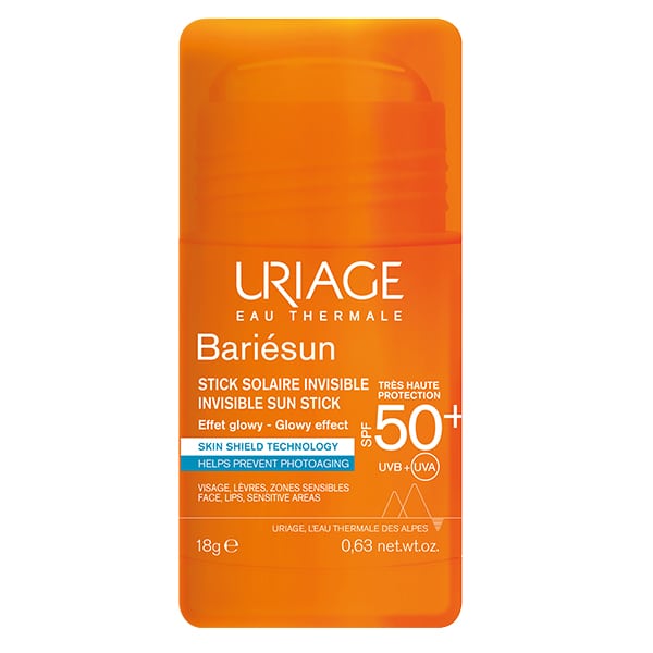 Uriage Bariesun Invisible Sun Stick Facial Sunscreen Stick with Invisible Finish SPF50+, 18g