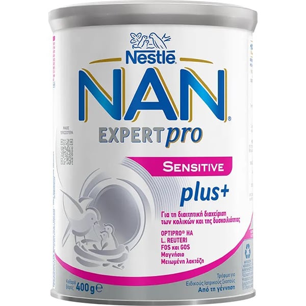 Nan Expert Pro Sensitive Plus+, baby Milk, 400g x 0m+