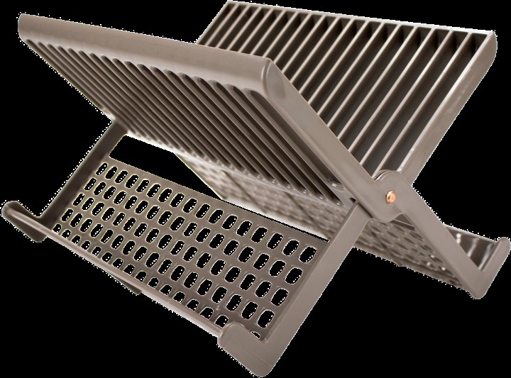 FOLDING DISH DRYING RACK PLASTIC BROWN 30X18X33CM