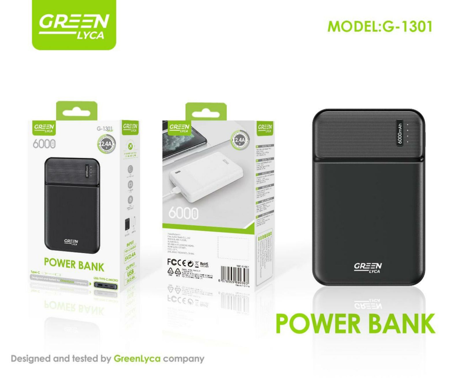 G-1301 Power Bank 6000mAh