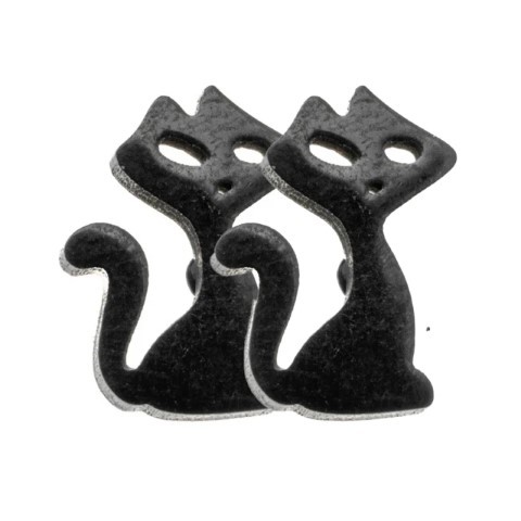 Borghetti Pharma Small Black Cats, Earrings