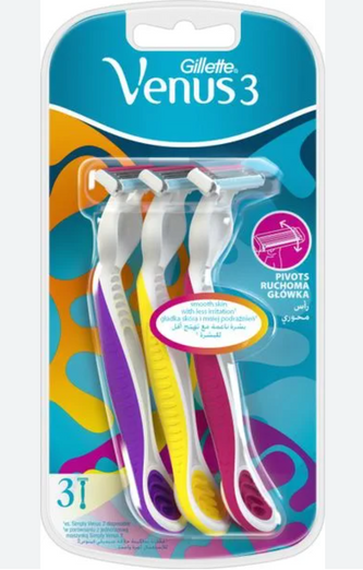 Gillette Simply Venus 3 Plus, 3 Razors