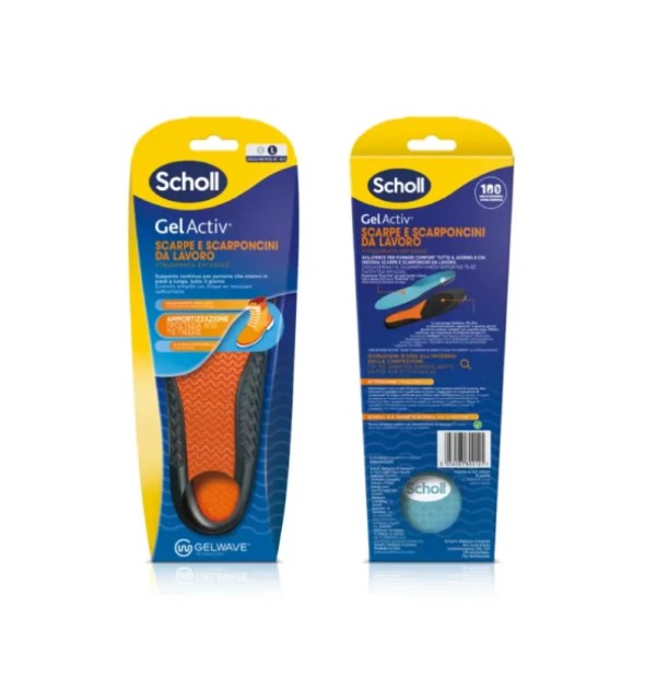 Scholl Gel Active Insoles Work & Boot Large, (Number 40-46.5) 2 Pieces