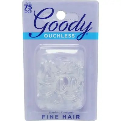 Goody Elastics Mini Latex Clear, Hair Accessories Ouchless Hairties