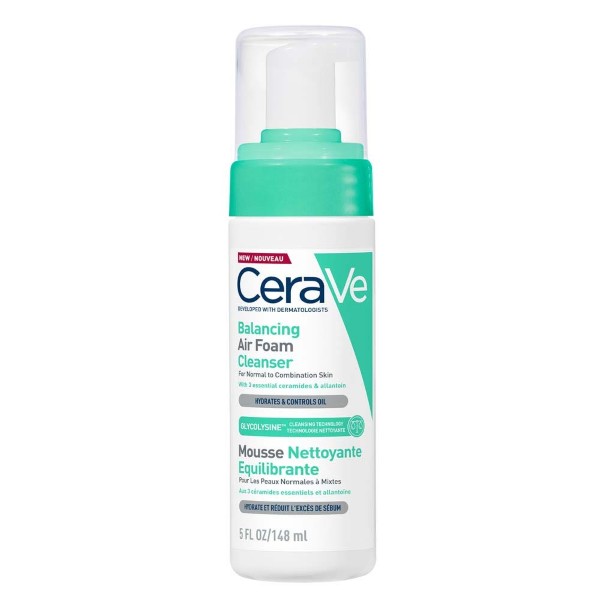 Cerave Balancing Air Foam Face Cleanser For Normal To Mixed Skin 148ml