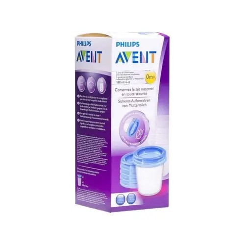 Philips Avent Via 10 X Refill Cups 180ml For Use With Storage Feeding System