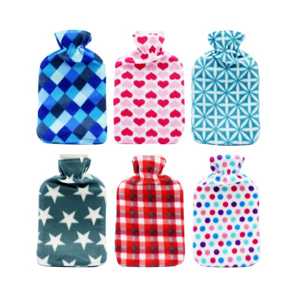 Hot Water Bottle 2Lt With Cover Fleece