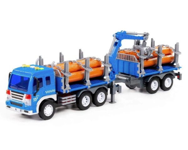 City Timber Truck with Trailer and Crane