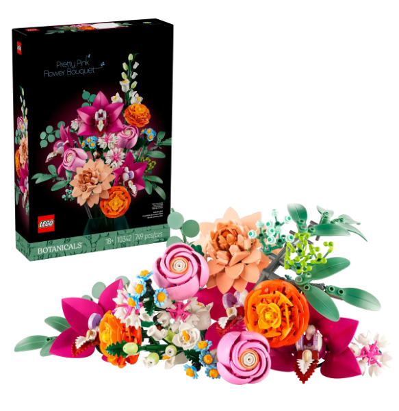 LEGO BOTANICALS 10342 Pretty Pink Flower Bouquet