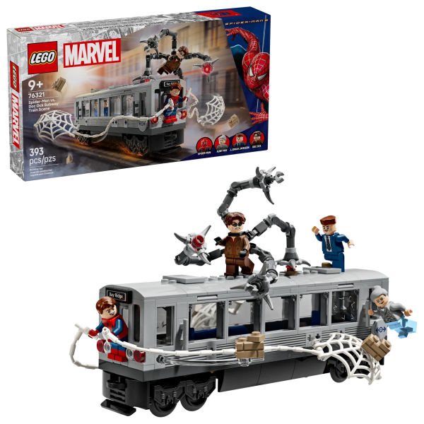 LEGO MARVEL 76321 Spider-Man v. Doc Ock Subway Train Scene