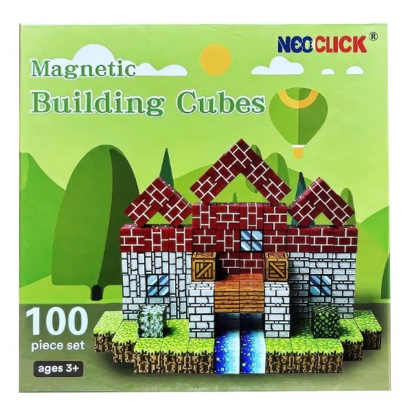 Neo Click Magnetic Building Cubes – 100pce Set