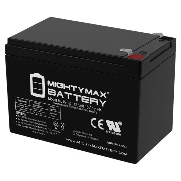 Mighty Max 12V 15AH Sealed Lead Acid Battery