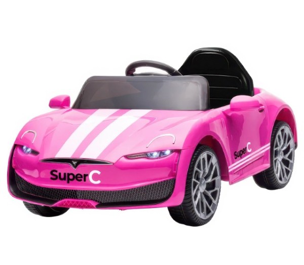 Super-C Pink Car 12v Electric Kids Ride-on