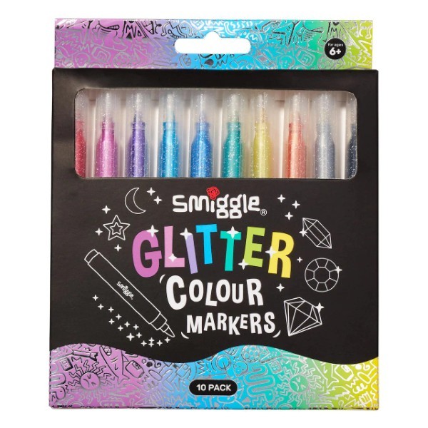 SMIGGLE Glitter Marker Pack X10